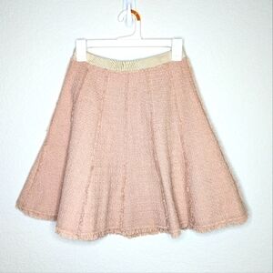 Rebecca Taylor Blush‎ Tweed Flounce Skirt